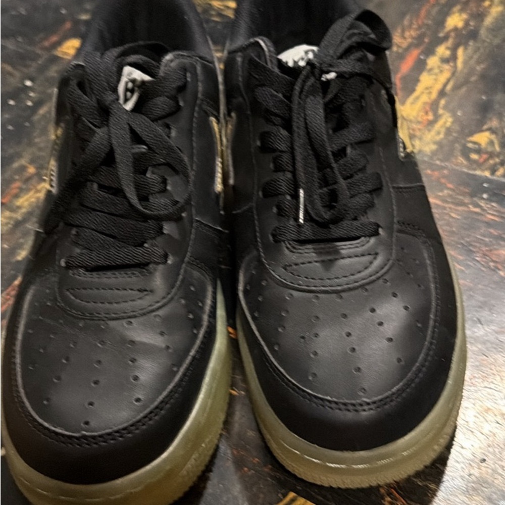 Bape Black Sneakers with Translucent Sole